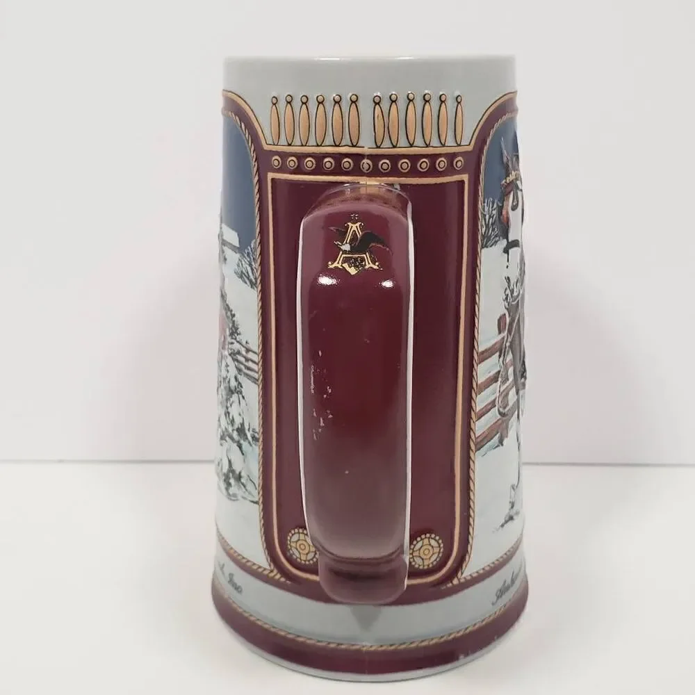 ‎BUDWEISER SPECIAL EDITION 1989 HOLIDAY STEIN  WINTER'S EVENING